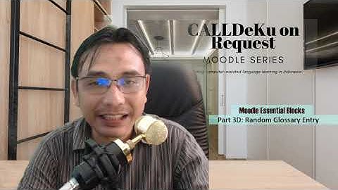 Moodle Essential Blocks Part 3D: Random Glossary Entry #moodle4