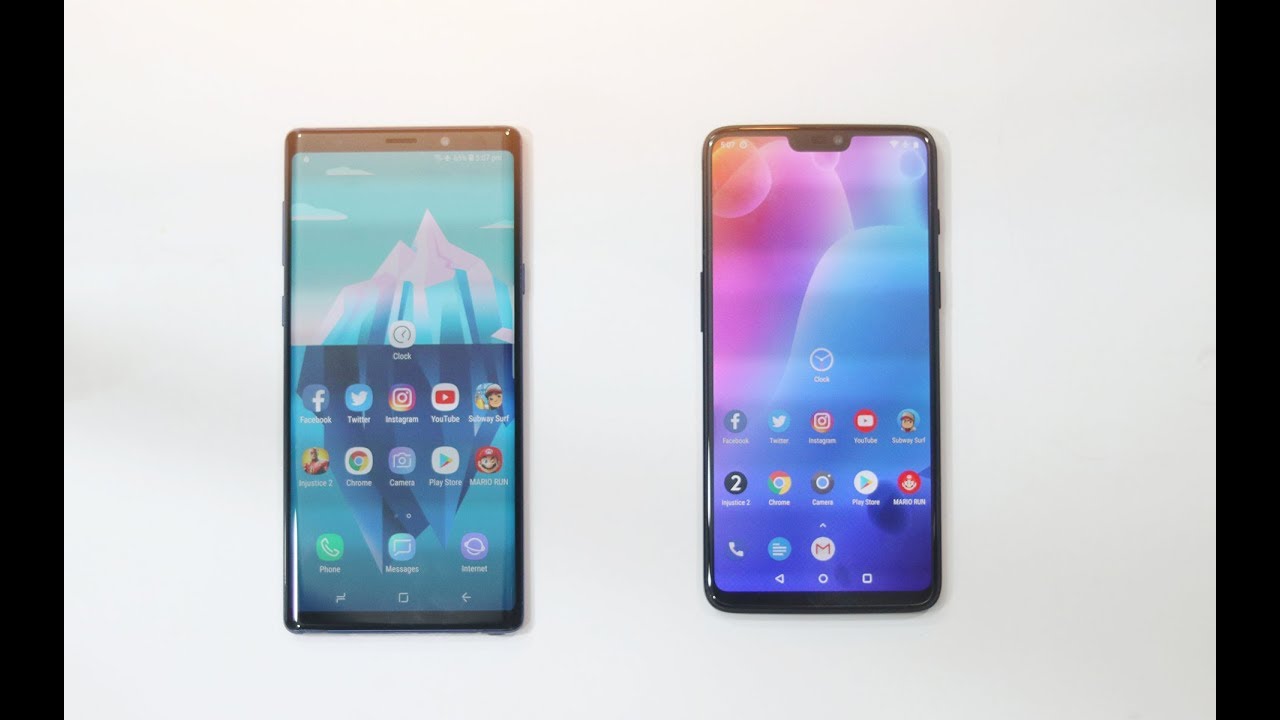 Galaxy Note 9 vs OnePlus 6 SPEEDTEST - SHOCKING !