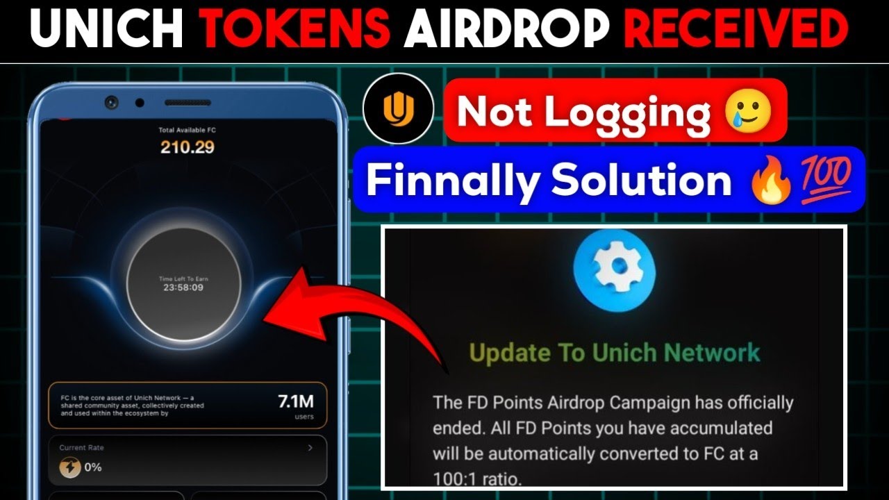 Unich Airdrop Tokens Received | Unich New Update | Unich Not Working Problem | Unich Airdrop Update