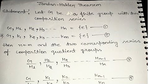 Jordan Holder Theorem | Advanced Algebra| Msc Mathematics|