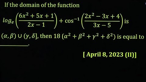 IIT JEE Main PYQ inverse trigonometry 8 April 2023 Shift 2