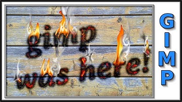 Gimp: Burning Text on Wood