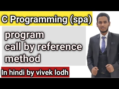 7.2 call by reference method swap two numbers ( pointer) in c programming in hindi spa
