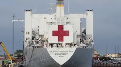 WATCH: The USNS Comfort departs New York City after seeing fewer patients than expected