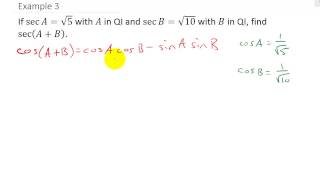 Trigonometry - Sum and Difference Identities Example 3