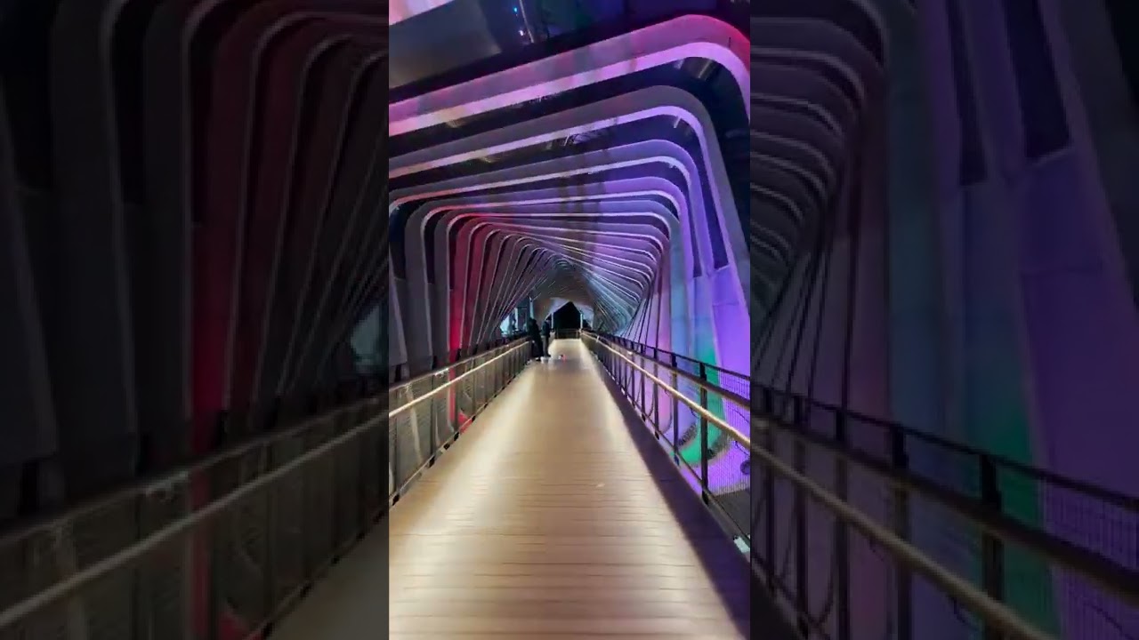 Jembatan Penyebrangan Orang (JPO)  GBK di Malam Hari, Keren Banget 