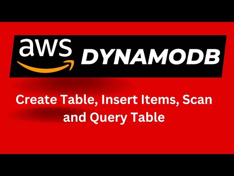 AWS DynamoDB | Create Table Insert Items Scan and Query Table In DynamoDB