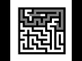 10x10 DFS maze solved with BFS