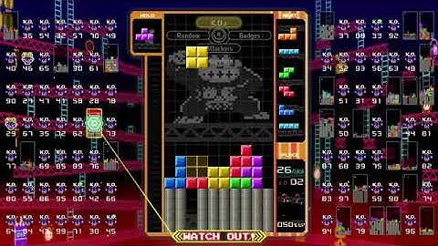 my tetris clear sends 7 lines finally at the top 30 in tetris 99 today!!!!