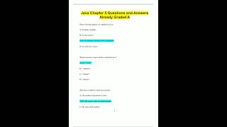 Celebrity Java Chapter 5 Questions and Answers Already Graded A909 Profile