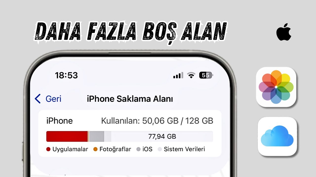 iPhone'da Fazladan Yer Açmak İçin iCloud Fotoğraflar Ayarları - iPhone Saklama Alanı