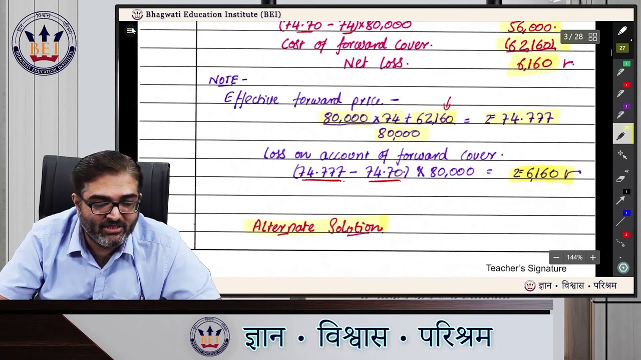 CA Final SFM [Nov 2020] (step by step solution) Suggested Answer by Prof Bhavesh Rajani
