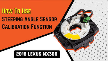 How to Use Steering Angle Sensor Calibration Function on SDS | 2018 LEXUS NX300