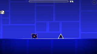 Cube crying and screaming for help while dying on first spike in stereo madness