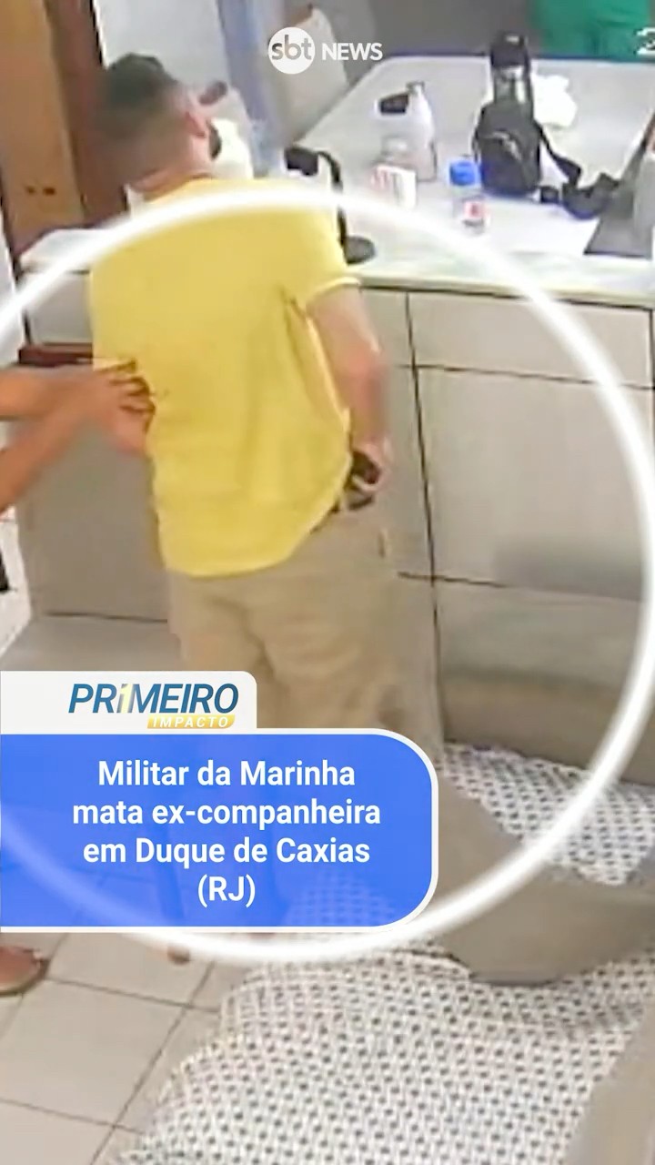 Câmera flagra militar da Marinha discutindo com ex antes de feminicídio
