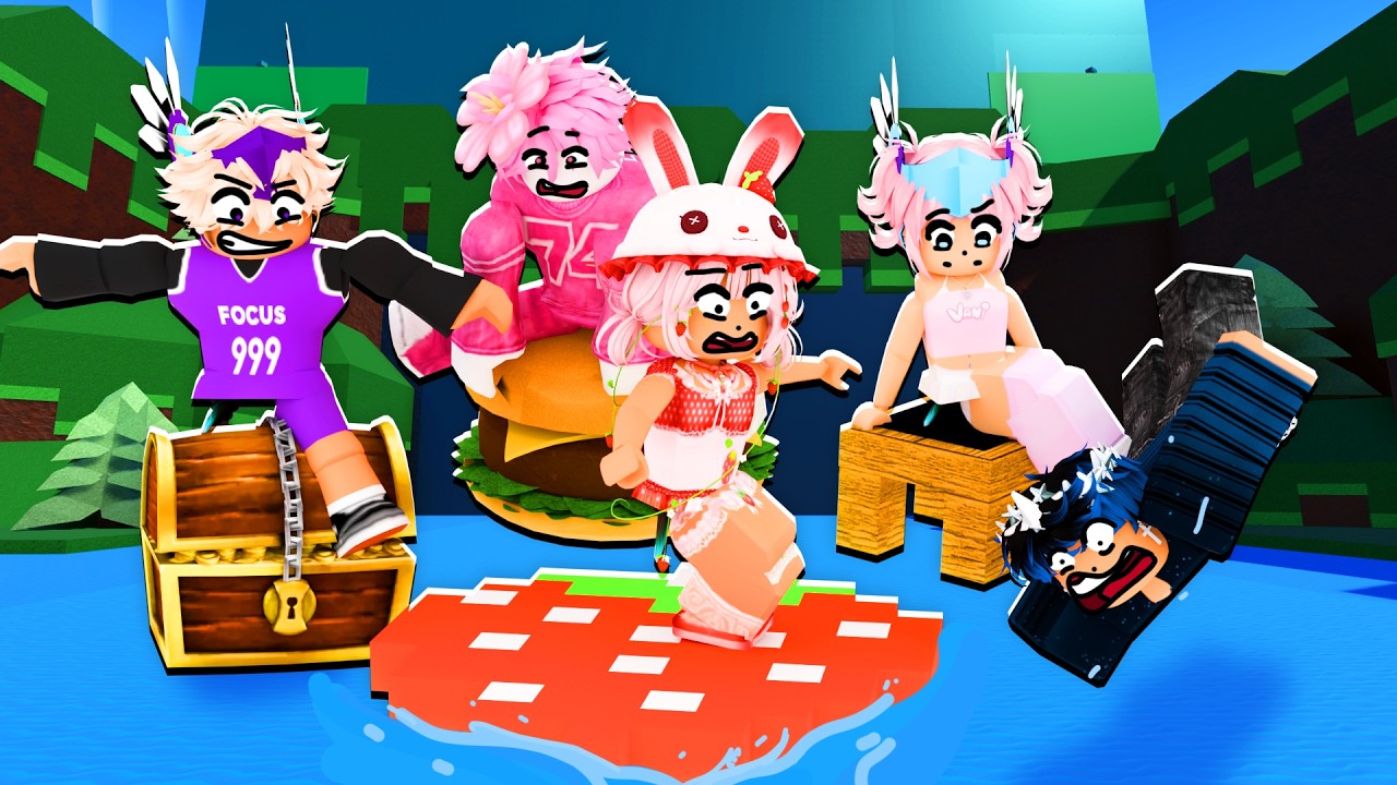 ROBLOX 'BUILD A BOAT' WITH FRIENDS 🤩... *crazy*