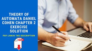 Theory of automata | Daniel Cohen intro to computer theory chapter 2 exercise solution pdf