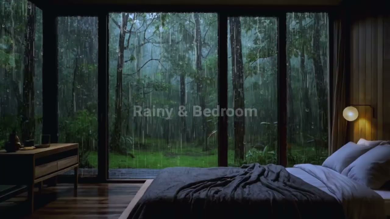 Холодный дождь снаружи, безопасно и тепло внутри 🌧️ Идеальная ночь для погружения в страну грез 1