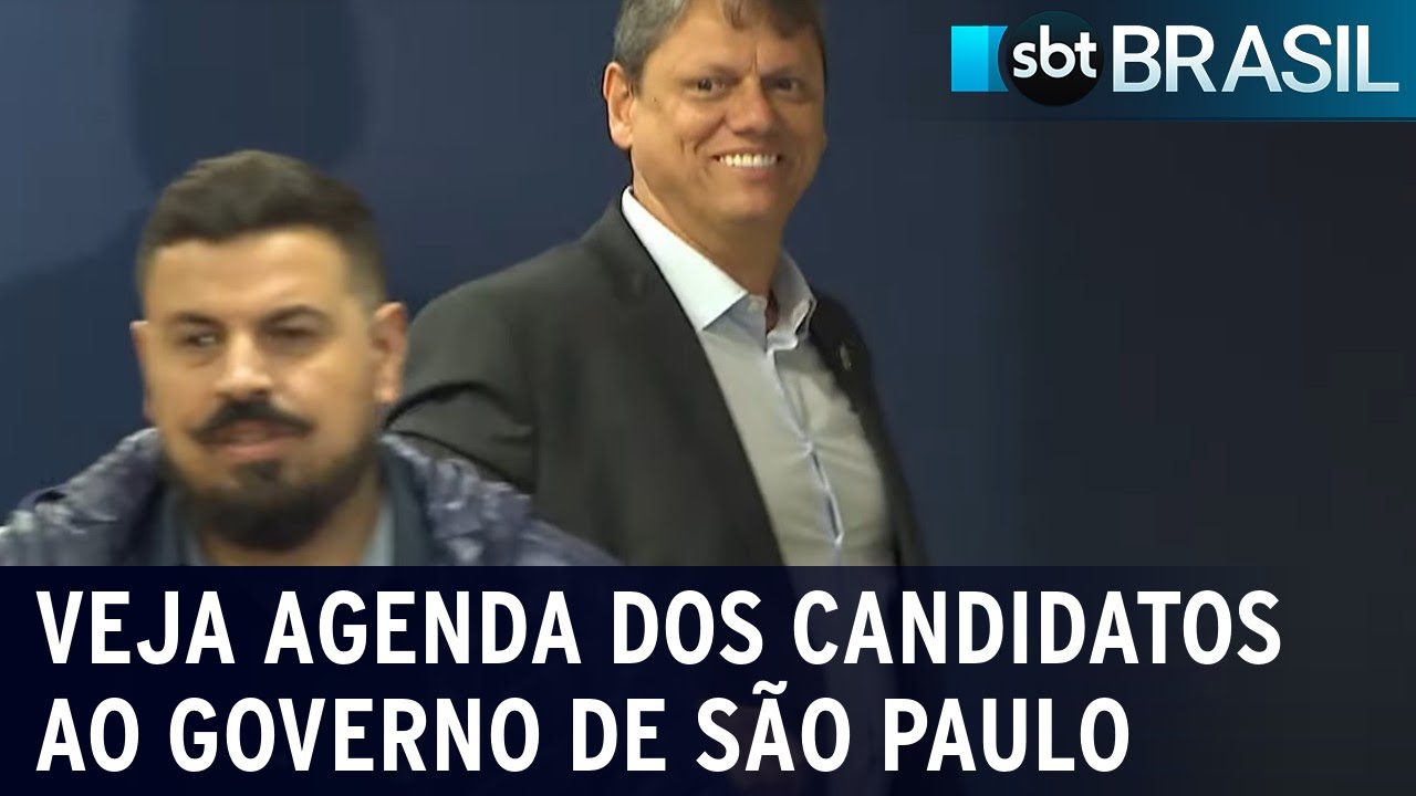 SP: veja agenda dos candidatos mais bem ranqueados nas pesquisas ao Governo | SBT Brasil (26/08/22)