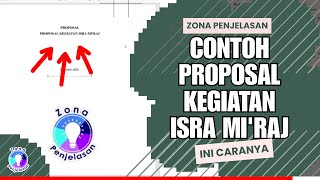 Contoh Proposal Kegiatan Isra Mi'raj