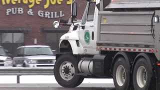City, State Snow Crews Treat Roads As Snow Arrives