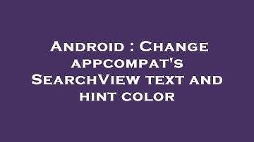 Android : Change appcompat