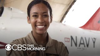 Navy's first Black female fighter pilot to receive her wings