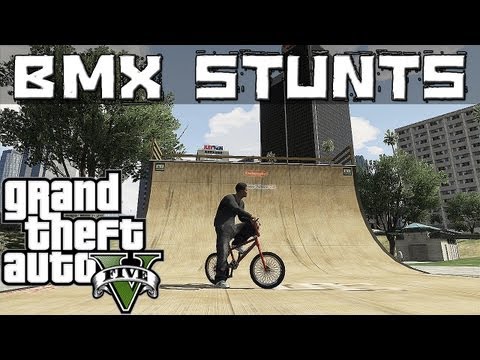 GTA 5 Epic BMX stunts (Grinds, Flip ,Spin, wallride, transfer)