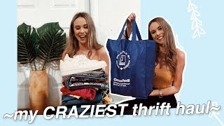 CRAZIEST GOODWILL THRIFT HAUL ☆ TRY-ON ☆ LOTS OF VINTAGE LEVI'S \& NEW ADIDAS?!