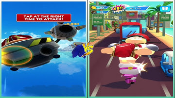 Sonic Dash VS Talking Tom Hero Dash Android Gameplay