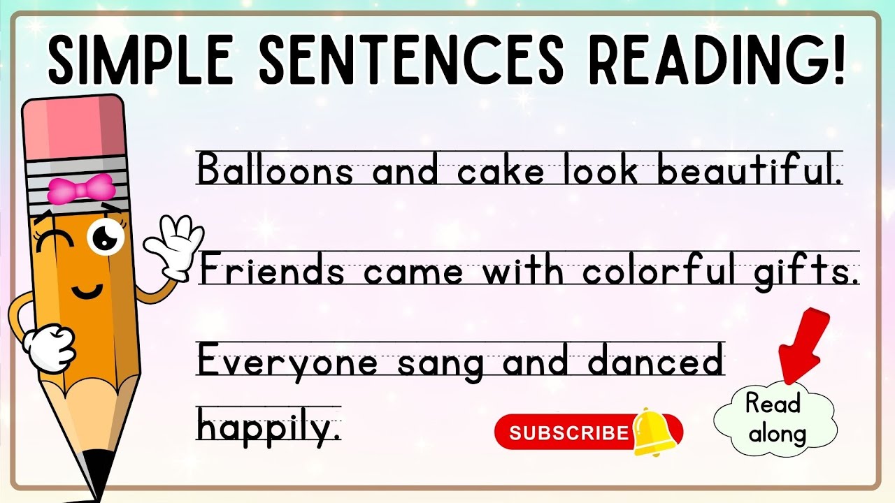 Let's Read! | Simple Sentences for Kids | Practice Reading | Grade 1 ...