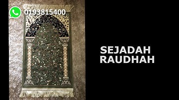 Iklan Sajadah raudhah Original from Madinah