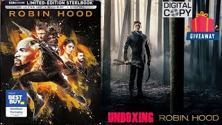 Robin Hood 2018 Best Buy Exclusive 4K SteelBook Review and Unboxing Jamie Dornan Digital Code Giveaw