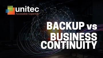 Backup Vs Business Continuity