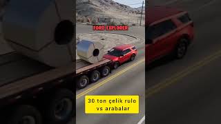 30 Ton Çelikle Bazı Arabaların Dayanıklılık Testi