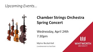 Whitworth Chamber Orchestra Spring Concert