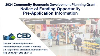 2024 CED Planning Notice of Funding Opportunity PreApplication Presentation