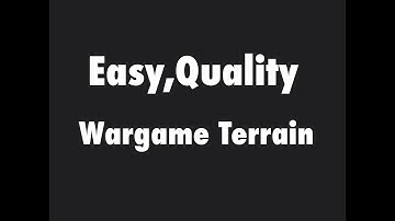 Miniature Wargame Easy Quality Terrain Series: Hills Part 1