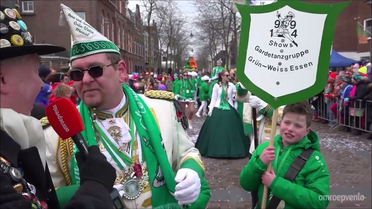 Grün - Weiße Gardetanz-Power aus Essen in Venlo & Blerick  beim Vastelaovend 2026