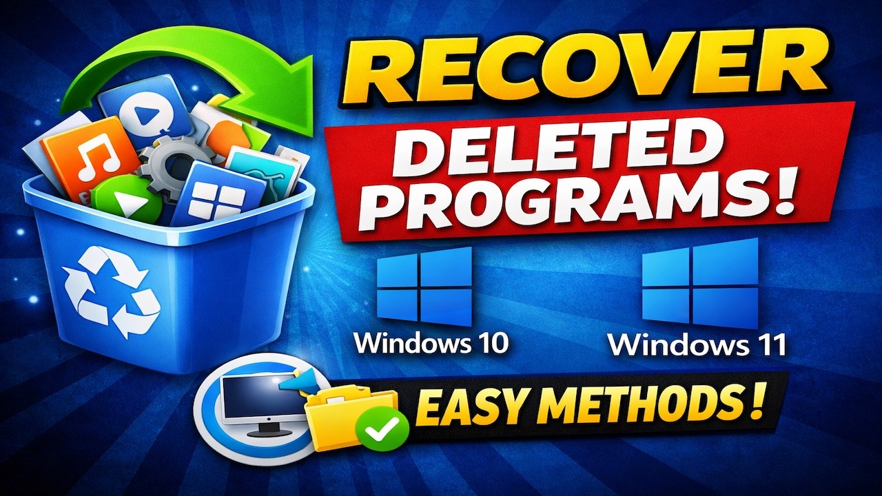 How to Recover Deleted Software From PC? Get Back Uninstalled Programs ...