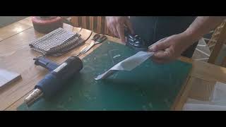 Covering an RC plane using dressmakers lining.