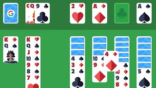 0:37 google solitaire win (july 2024)