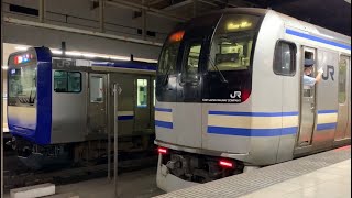 JR東京駅横須賀線•総武快速線地下ホームの電車。(9)