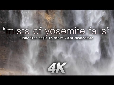 "Mists of Yosemite Falls" 4K Waterfall Screensaver Nature Video