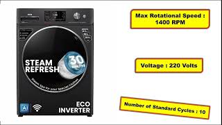 IFB 11 Kg 5 Star, DeepClean®, AI Powered, WiFi, Fully Automatic Front Load Washing Machine