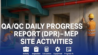 QA/QC Daily Progress Report (DPR)  Track MEP Site Activities Revit, Excel & Codes (SBC+NFPA+ ASHRAE)