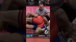 Oregon States’s CJ Hamblin earned his first pin of the year with an impressive flurry!