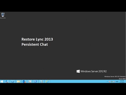 Lync Persistent Chat Restore