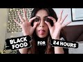 Eating Only BLACK FOOD for 24HRS 🙊| Aashna Hegde