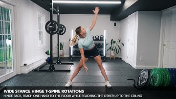 Wide Stance Hinge T-Spine Rotations